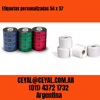 Etiquetas personalizadas 54 x 57