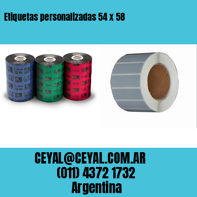 Etiquetas personalizadas 54 x 58