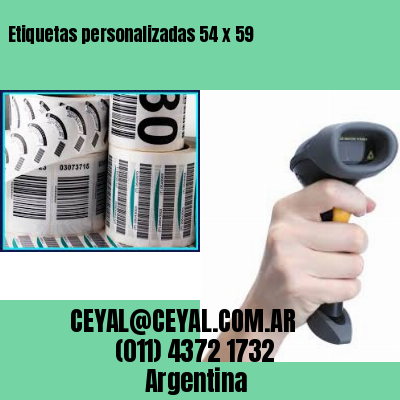 Etiquetas personalizadas 54 x 59