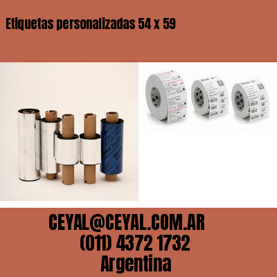 Etiquetas personalizadas 54 x 59