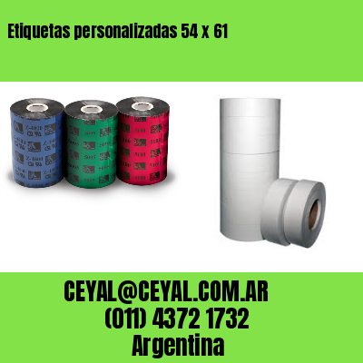 Etiquetas personalizadas 54 x 61