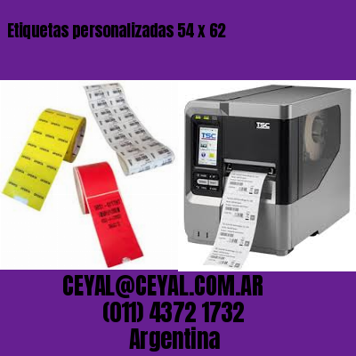 Etiquetas personalizadas 54 x 62