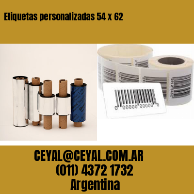 Etiquetas personalizadas 54 x 62