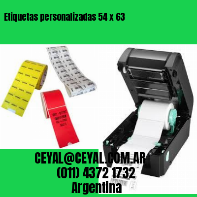 Etiquetas personalizadas 54 x 63