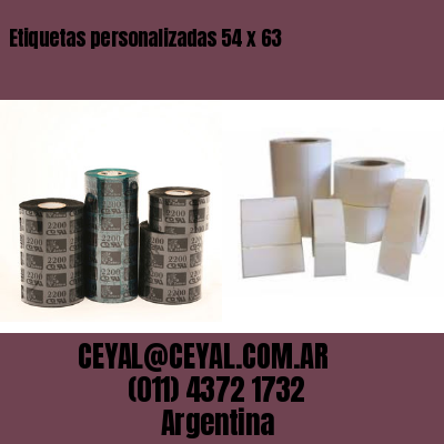 Etiquetas personalizadas 54 x 63