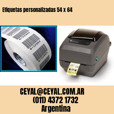 Etiquetas personalizadas 54 x 64