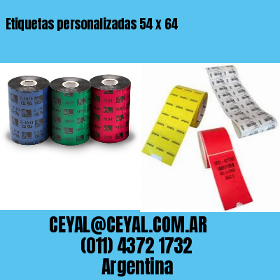 Etiquetas personalizadas 54 x 64