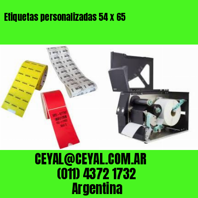 Etiquetas personalizadas 54 x 65