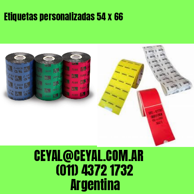 Etiquetas personalizadas 54 x 66