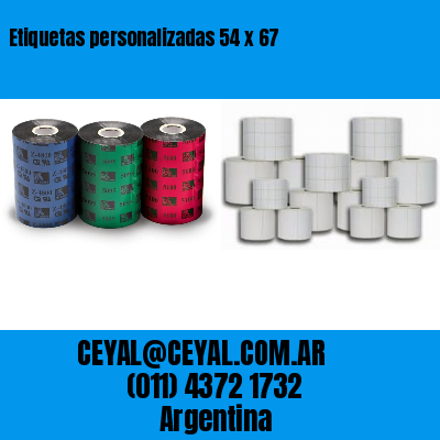 Etiquetas personalizadas 54 x 67