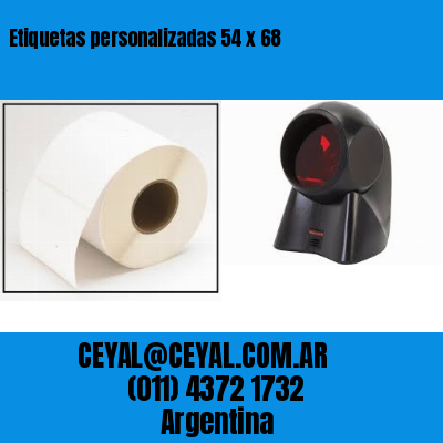 Etiquetas personalizadas 54 x 68