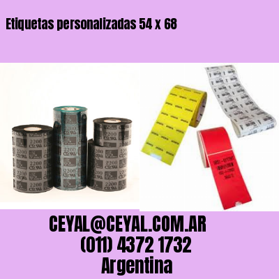 Etiquetas personalizadas 54 x 68