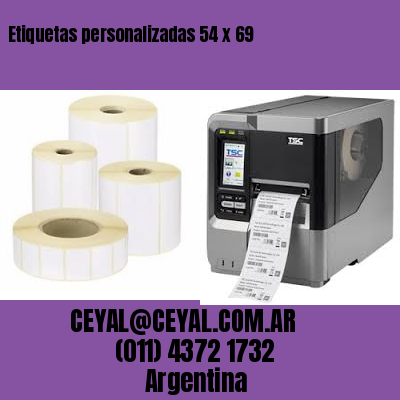 Etiquetas personalizadas 54 x 69