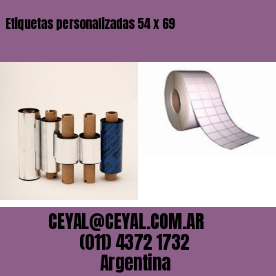 Etiquetas personalizadas 54 x 69