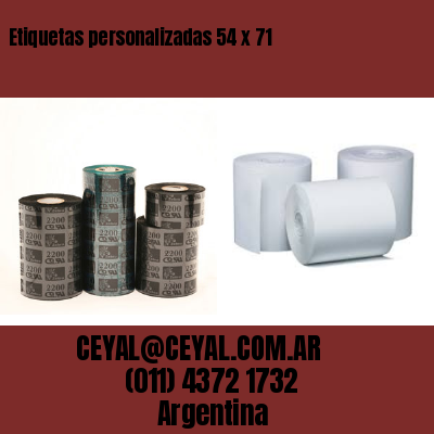 Etiquetas personalizadas 54 x 71