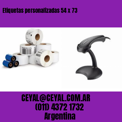 Etiquetas personalizadas 54 x 73