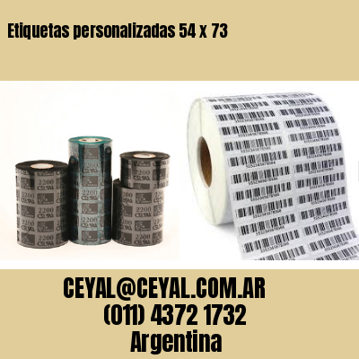 Etiquetas personalizadas 54 x 73