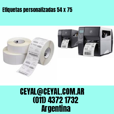 Etiquetas personalizadas 54 x 75