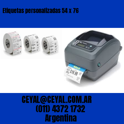 Etiquetas personalizadas 54 x 76