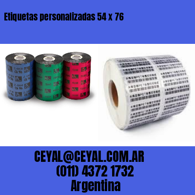 Etiquetas personalizadas 54 x 76