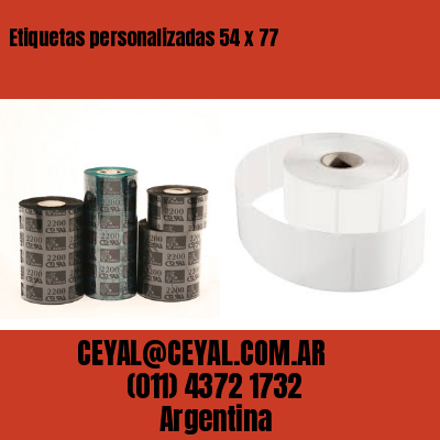 Etiquetas personalizadas 54 x 77