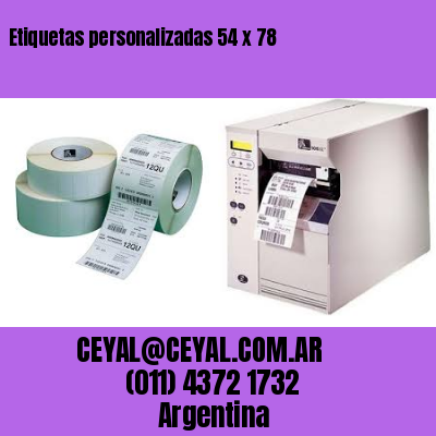 Etiquetas personalizadas 54 x 78