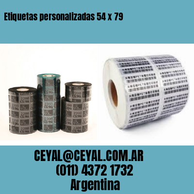 Etiquetas personalizadas 54 x 79