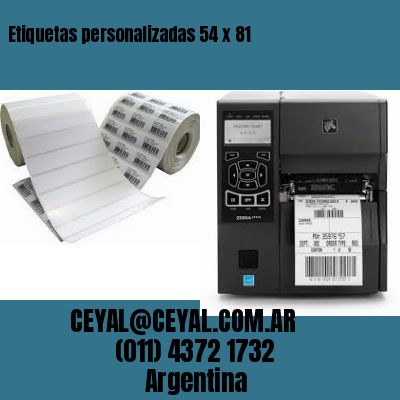 Etiquetas personalizadas 54 x 81