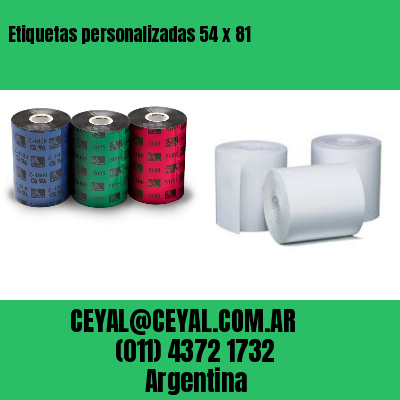 Etiquetas personalizadas 54 x 81