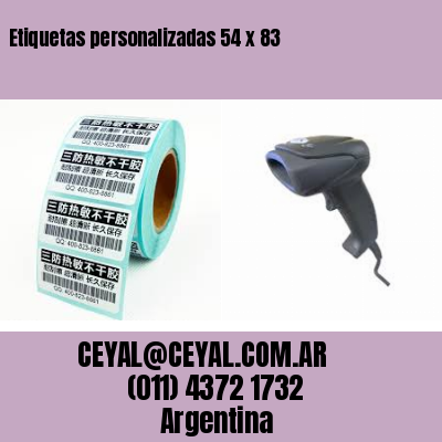 Etiquetas personalizadas 54 x 83