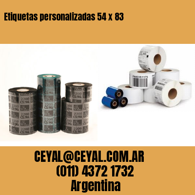 Etiquetas personalizadas 54 x 83