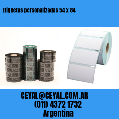 Etiquetas personalizadas 54 x 84