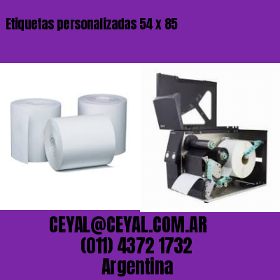 Etiquetas personalizadas 54 x 85