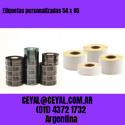 Etiquetas personalizadas 54 x 85