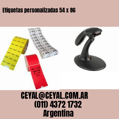 Etiquetas personalizadas 54 x 86
