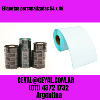 Etiquetas personalizadas 54 x 86