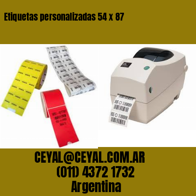 Etiquetas personalizadas 54 x 87