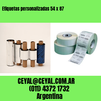 Etiquetas personalizadas 54 x 87