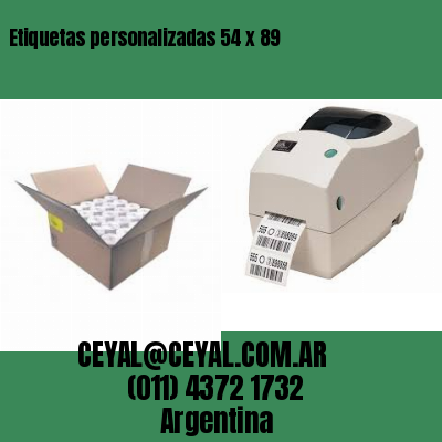 Etiquetas personalizadas 54 x 89