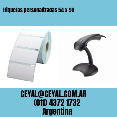 Etiquetas personalizadas 54 x 90