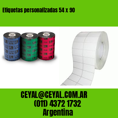 Etiquetas personalizadas 54 x 90