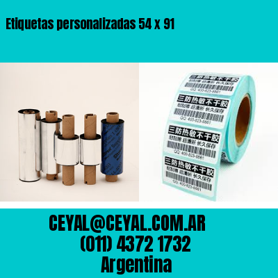 Etiquetas personalizadas 54 x 91