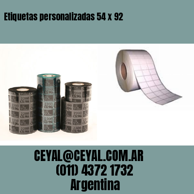 Etiquetas personalizadas 54 x 92