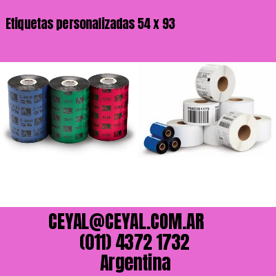 Etiquetas personalizadas 54 x 93