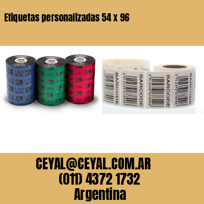 Etiquetas personalizadas 54 x 96