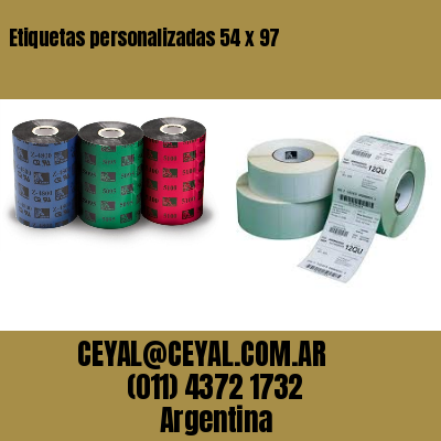 Etiquetas personalizadas 54 x 97