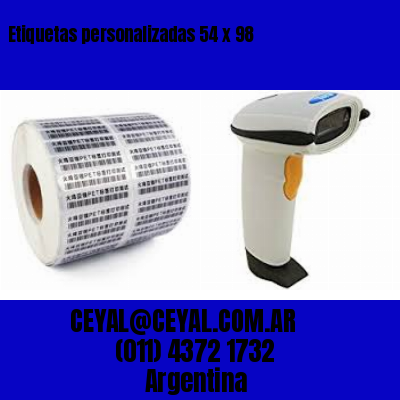 Etiquetas personalizadas 54 x 98