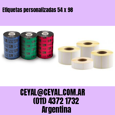 Etiquetas personalizadas 54 x 98