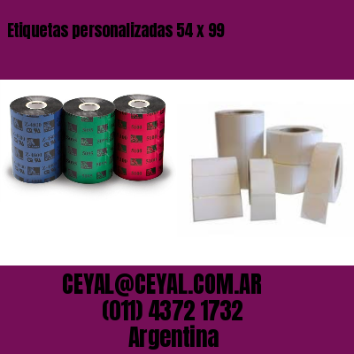 Etiquetas personalizadas 54 x 99