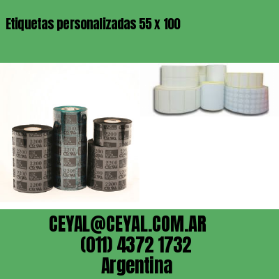 Etiquetas personalizadas 55 x 100
